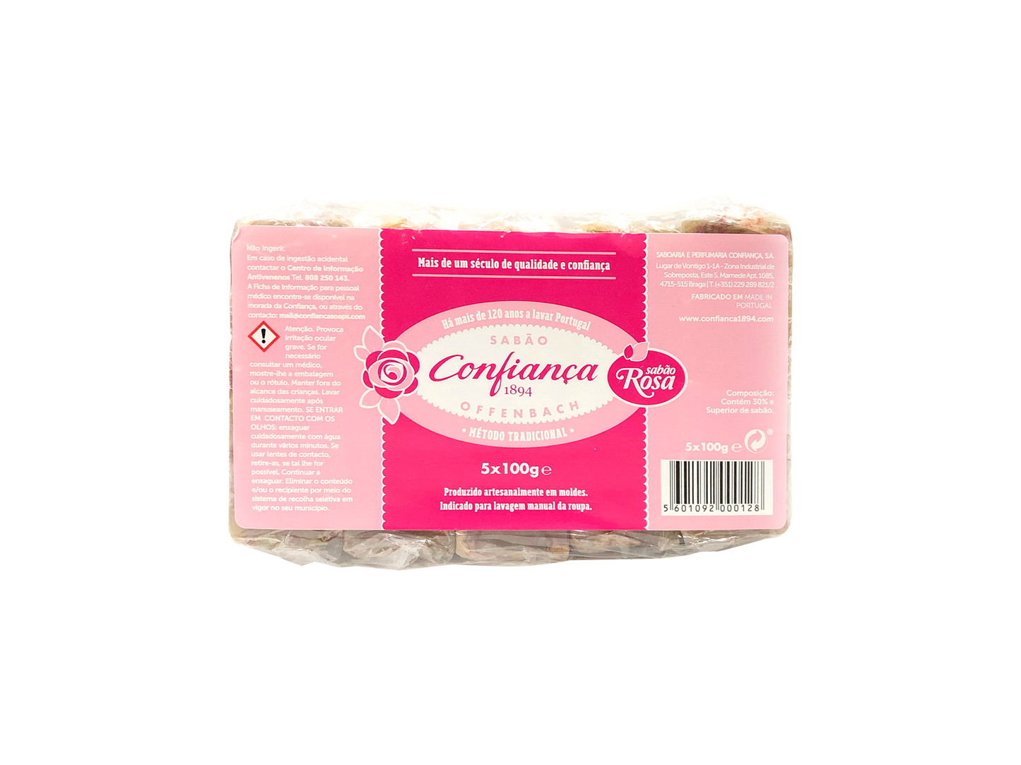 Sabão Offenbach Rosa Rotulado - 5x100G Produzido com palma e côco